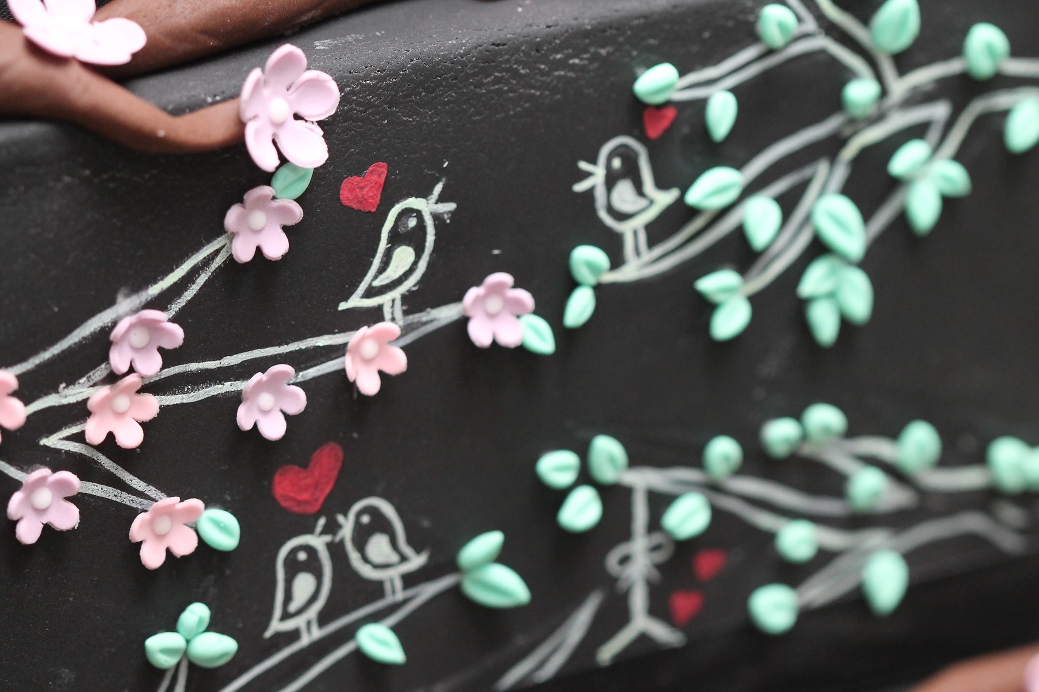 Cake Birds Chalk board Cake